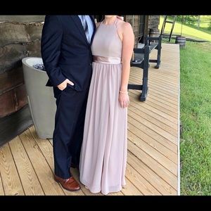 Azazie Aurora Dress Taupe